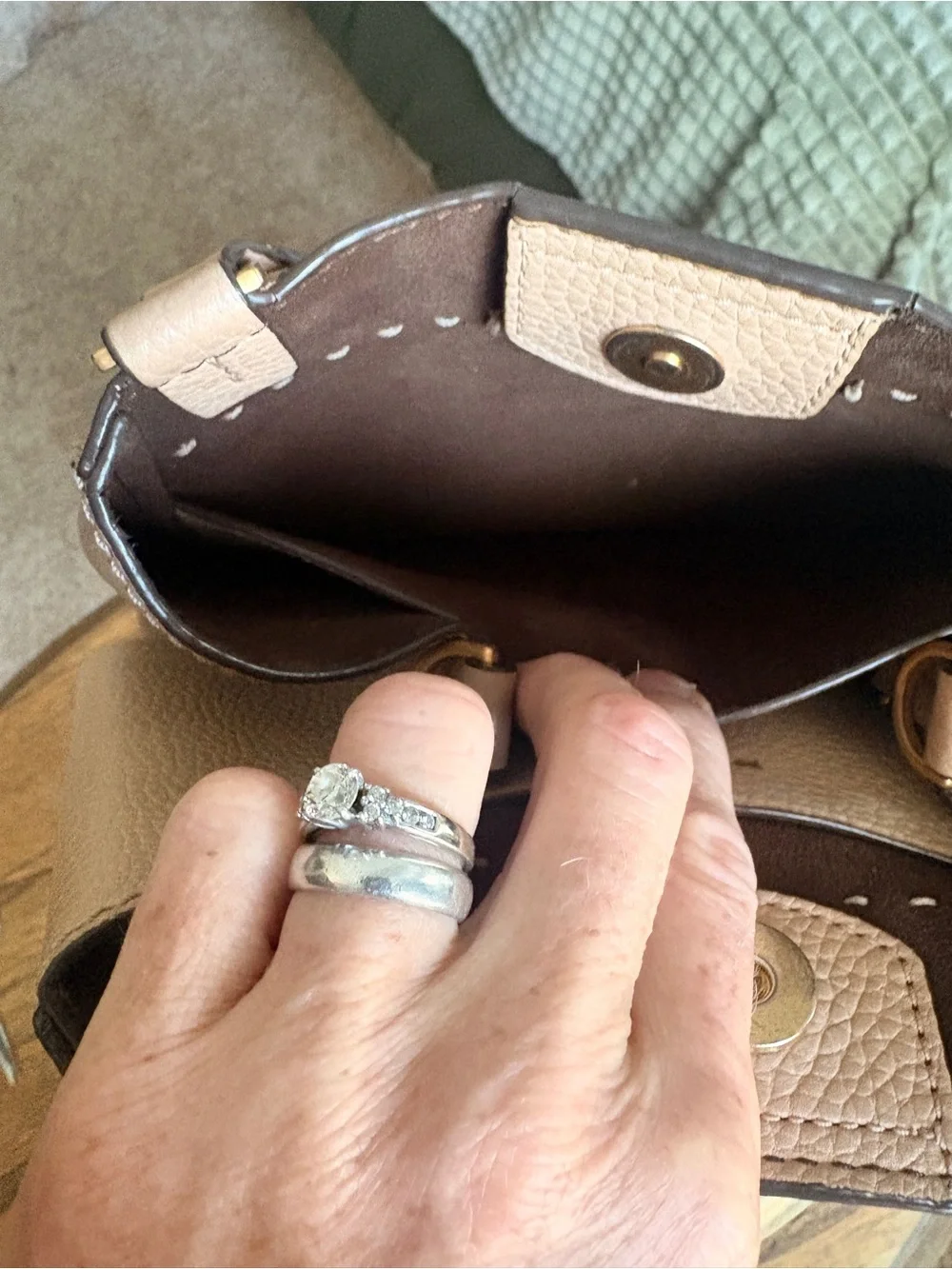 Tory Burch structured pebbled